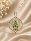Emerald Cascade Pendant Necklace