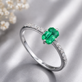 Emerald Radiance Solitaire Ring